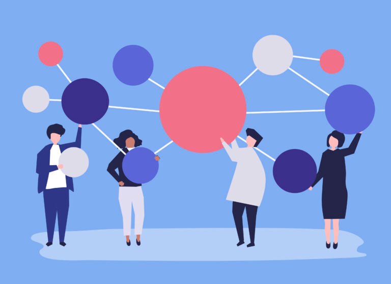 Ilustração flat hand drawn de metaverse e prototipagem